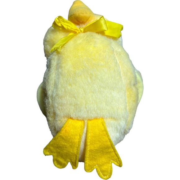Vintage Union Toy 1982 Yellow Duck Plush Stuffed Animal Felt Feet Rare HTF - Picture 11 of 16